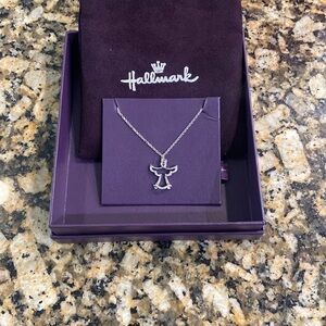 Hallmark Silver Angel Pendant Necklace